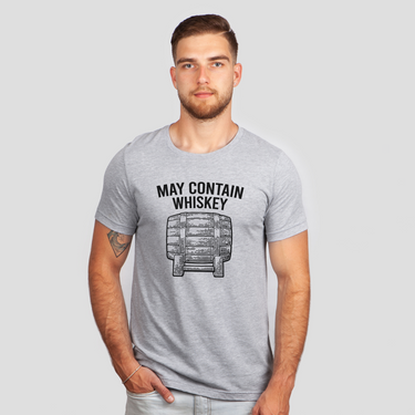 may contain whiskey barrel gray shirt